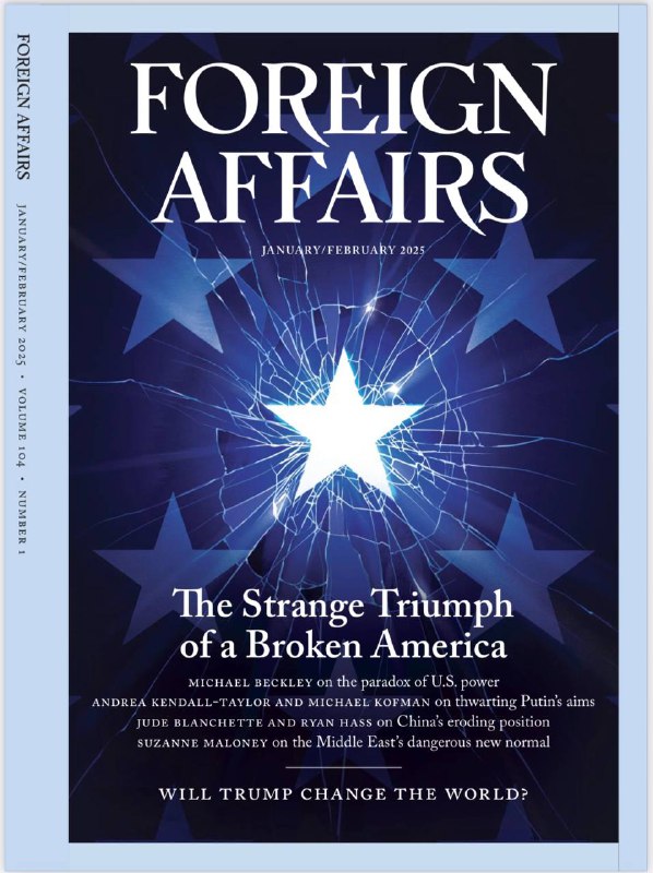 Foreign Affairs-01-02.2025⚠️特朗普承诺“美国优先”的民族主义外交政策，其胜选后将重新定位国内外政治；文章强调北约对美国的重要性，美国维持对北约的承诺并非仅为保护全球自由主义，而是基于战略考量，且北约有助于美国在欧洲的影响力...📌Download       #外交事务