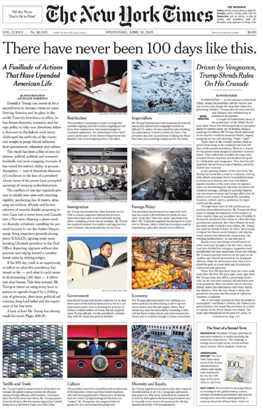 The New York Times-30.04.2025⚠️俄乌冲突持续，基辅社区遭导弹袭击；印巴在反恐问题上出现争端；中东地区局势复杂，各方势力关系紧张；体育赛事方面，美国职业棒球大联盟、NBA和WNBA等赛事有相关动态....📌Download              #纽约时报
