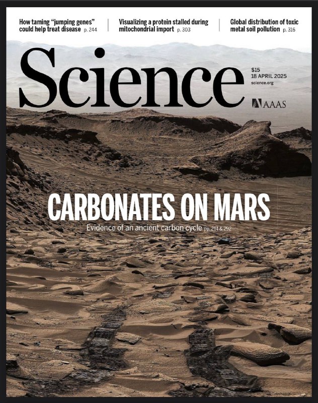 Science-18.04.2025⚠️研究发现“跳跃基因”LINE - 1或与多种疾病及衰老相关；好奇号探测器在火星盖尔陨石坑发现铁碳酸盐矿物菱铁矿，表明火星曾存在碳循环；研究表明固态锂电池中锂金属阳极的疲劳是导致电池失效的关键因素....📌Download                 #科学