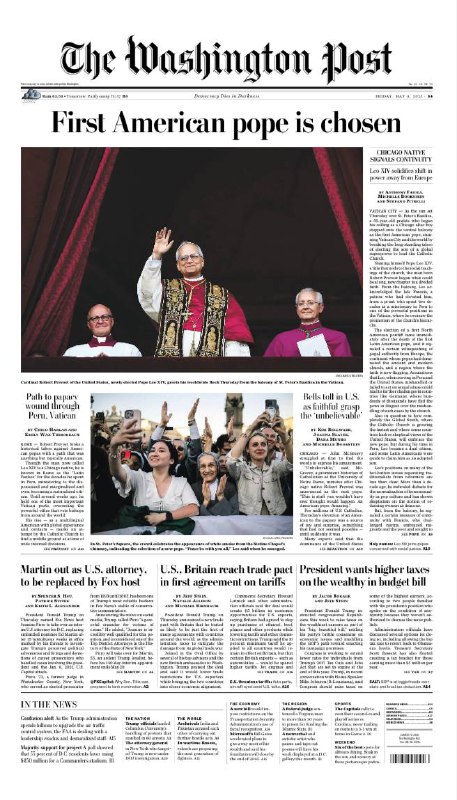 The Washington Post-9.05.2025⚠️美国股市因美英贸易协议上涨，同时市场对美联储利率调整预期发生变化；Coinbase拟以29亿美元收购Deribit，拓展加密货币期权市场；乌克兰议会批准与美国的矿产协议，尽管俄罗斯宣布停火....📌Download                #华盛顿邮报