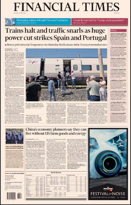 Financial Times-29.04.2025⚠️欧洲对特朗普政府在俄乌问题上的立场表示担忧，担心其放弃和平谈判；叙利亚寻求阿萨德时代的军队以增强安全；中美贸易战持续影响企业，美国制造商受到双重关税打击，中国表示可以不依赖美国农产品和能源....📌Download                   #金融时报