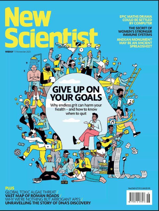 New Scientist-15.11.2025⚠️每日走3000-7500步可减缓高风险人群阿尔茨海默病认知衰退，7500步后收益趋平； enamel修复凝胶可利用唾液成分再生牙釉质，有望替代补牙；小行星2024 YR4撞击月球概率或在2026年观测后升至30%，JWST望远镜将提供关键数据；土卫二北极存在热辐射，其地下海洋长期稳定，宜居性提升；中国构建18节点量子纠缠网络，通过“纠缠交换”实现跨网络安全通信，为全球量子互联网奠定基础....📌Download             #新科学家