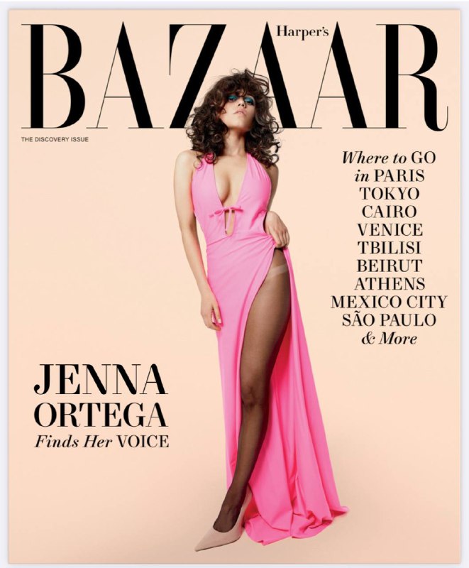 Harper's Bazaar-Summer.2025⚠️因《星期三》爆火的Jenna Ortega探讨童星身份对自我认知的影响，提及如何平衡饰演少女角色与个人成长，强调通过多元角色；倡导“沉浸式探索”，如在冰岛农场体验畜牧、京都学习花道，或通过本地市集与社区活动深入文化肌理.....📌Download             #时尚芭莎