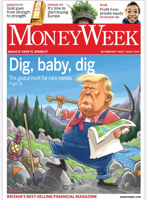 MoneyWeek-28.02.2025⚠️铝价因美国关税预期升至九个月高位，黄金价格创历史新高后或有回调，其牛市主要由央行购买推动；投资者对英国股市态度消极，但FTSE All-Share指数表现优于房产、现金和债券；德国大选后，政治格局变化影响欧洲局势，默茨呼吁欧洲加强防御独立性，但面临诸多挑战；美国与乌克兰就矿产资源达成协议，背后涉及与中国的资源竞争....📌Download               #理财周刊