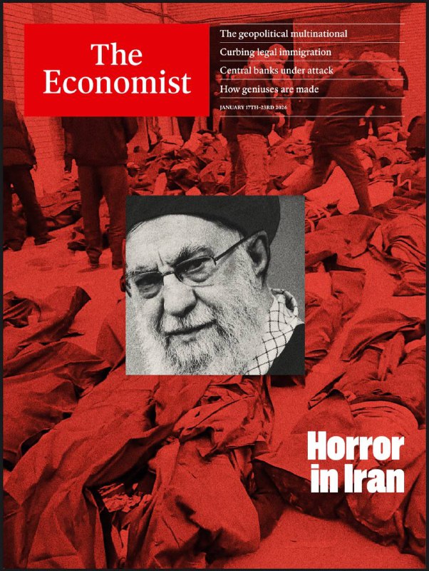 The Economist-17.10.2026⚠️ 伊朗局势恶化：大规模抗议遭政权血腥镇压，数千人死亡，互联网被切断，国际社会关注后续发展；特朗普施压美联储：司法部对主席鲍威尔发起调查，指控其拖延降息，政治干预央行独立性引担忧；Grok等AI工具因生成色情深伪内容遭多国封禁，暴露监管漏洞；全球通胀压力缓解，但悲观情绪抑制消费投资；美国2025年GDP增长2.6%，中国5.1%…..📌Download                #经济学人