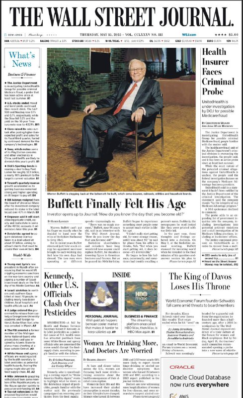 The Wall Street Journal-15.05.2025⚠️美国与欧盟就汽车关税豁免问题进行谈判；法国爆发大规模抗议活动，民众反对政府提高退休年龄的计划；苹果公司计划推出新的智能家居设备，旨在拓展其在物联网领域的布局.....📌Download               #华尔街日报