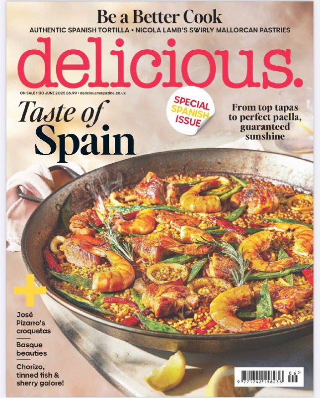 Delicious-06.2025⚠️西班牙美食特辑：聚焦西班牙菜系，涵盖经典Tapas、Paella（海鲜饭）、Tortilla（西班牙煎蛋饼）等传统菜肴，以及巴斯克地区的Pintxos（串烧小吃）.....📌Download             #美味