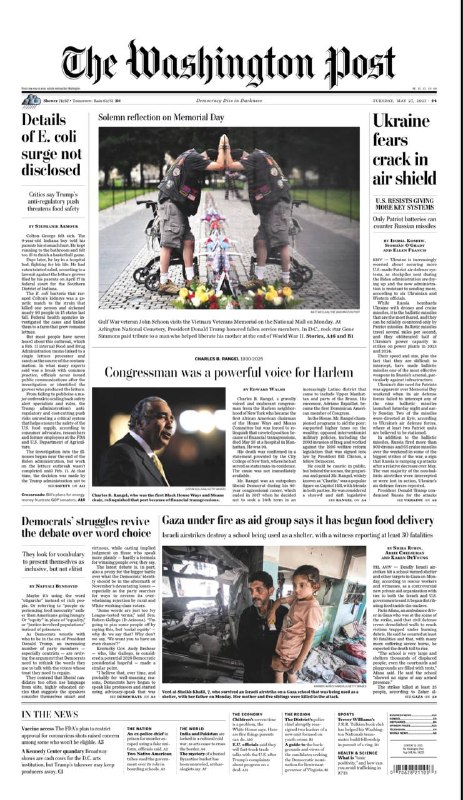 The Washington Post-27.05.2025⚠️SpaceX全力研发“星舰”，计划2026年执行火星无人任务，尽管多次试飞失败，但获美国军方支持用于全球快速运输；GLP-1类药物（如Ozempic）应用扩展至减肥、糖尿病以外领域，但价格高昂且可能引发营养不良争议；TMTG计划筹集30亿美元用于加密领域的扩张，特朗普为数字货币摇旗呐喊....📌Download             #华盛顿邮报