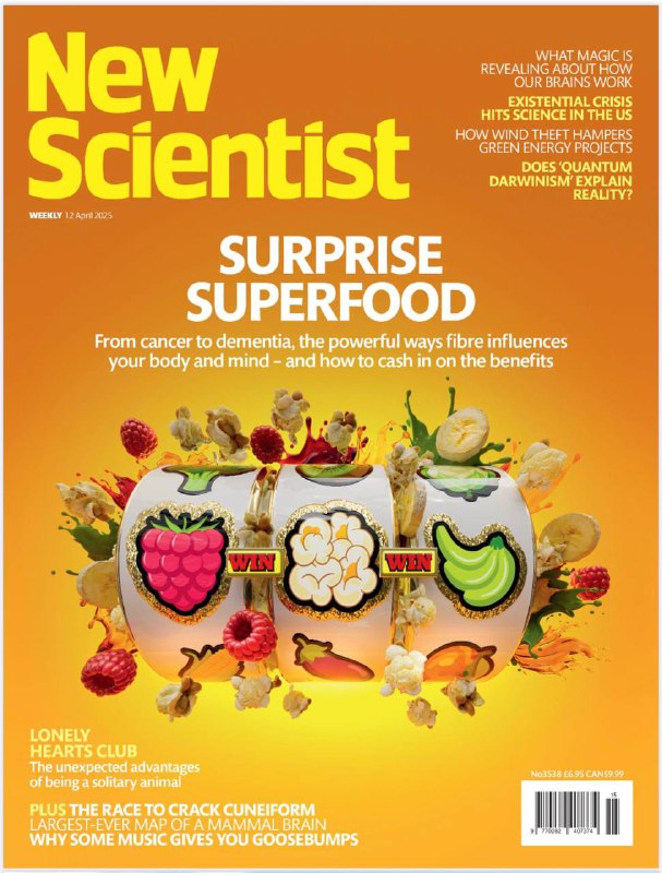 New Scientist-12.04.2025⚠️量子达尔文主义框架或可解释量子世界与经典世界的联系，研究人员通过数学计算和量子计算机实验对此进行了验证，不过该理论仍有完善空间；史上最大哺乳动物大脑地图绘制完成，有助于揭示神经元连接和功能，以及意识的起源等复杂问题；阿拉伯半岛过去曾有多次湿润期，可能为早期人类走出非洲提供了通道....📌Download                   #新科学家