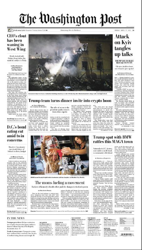The Washington Post-25.04.2025⚠️英国脱欧后在贸易和安全问题上面临抉择，其钢铁厂国有化引发中英外交分歧；美国股市因公司盈利数据上涨，但贸易战带来不确定性；华盛顿特区债券评级被下调，宝马在美工厂受贸易政策影响引发当地担忧....📌Download                #华盛顿邮报