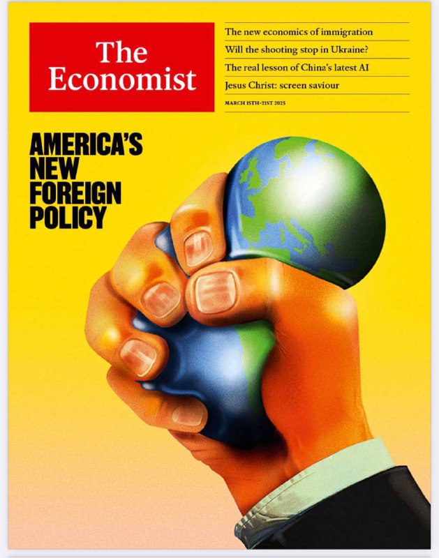 The Economist-15.03.2025⚠️特朗普政策影响；叙利亚爆发严重教派冲突，造成大量人员伤亡；俄乌冲突持续，停火协议面临诸多变数；巴以冲突、印巴关系等地区问题依旧紧张，影响地区及全球稳定；美国股市下跌，欧洲、中国股市表现相对较好，美元贬值，市场对美国经济前景信心不足