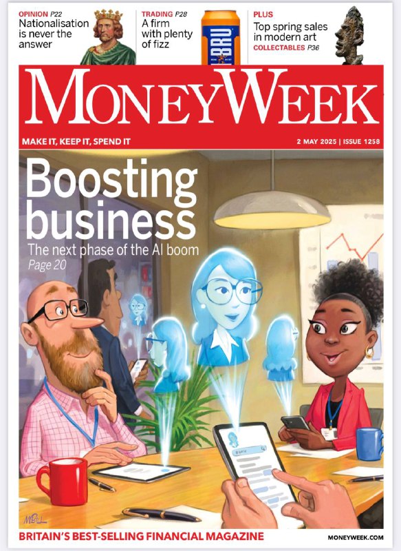 MoneyWeek-02.05.2025⚠️美国股市表现不佳，道琼斯工业平均指数和标准普尔500指数下跌，投资者对经济前景担忧加剧，消费者信心降至五年低点，通胀预期飙升；AI领域持续发展，Nvidia虽面临增长放缓，但在芯片制造仍占主导地位，AI应用将从芯片制造向软件领域扩展，投资应关注数据优势公司；西班牙和葡萄牙发生大规模停电，暴露出可再生能源电力系统管理的复杂性和挑战....📌Download                     #理财周刊