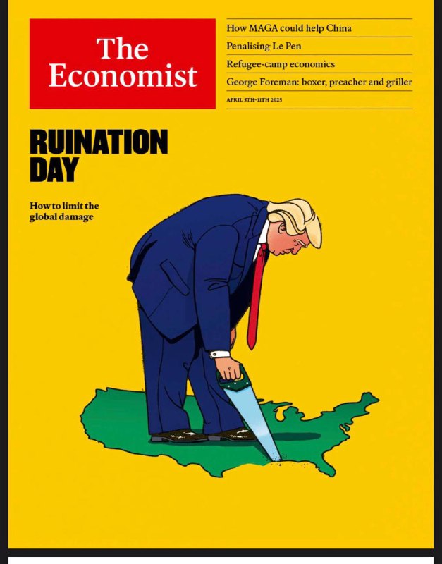 The Economist-05.04.2025⚠️特朗普政府实施大规模关税政策，对全球经济和贸易秩序造成冲击，引发各国强烈反应，欧洲面临关税压力，同时对美国的意图感到困惑；俄乌冲突持续，俄罗斯进行军事动员，芬兰等国加强国防并调整对俄关系；以色列在加沙地带扩大军事行动，导致人道主义危机加剧；非洲部分国家局势动荡；科技行业竞争激烈，中美在人工智能领域的发展和应用备受关注；汽车行业受关税影响，供应链面临调整....📌Download                  #经济学人