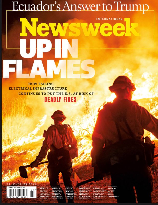 Newsweek-27.02.2025⚠️厄瓜多尔大选与政治局势；特朗普的外交政策；美国多地火灾频发；新冠与空气传播研究；减肥药研发进展....📌Download              #新闻周刊