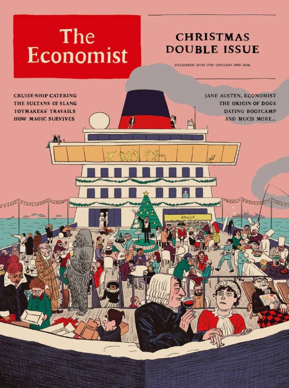 The Economist-13.12.2025⚠️ 特朗普第二任期推行激进政策：退出《巴黎气候协定》、强化边境移民打击、废除政府多元化项目、取消可再生能源支持政策，引发国内分歧；保守派人士查理·柯克在犹他州校园遇刺，加剧社会紧张；德国基督教民主联盟在提前选举中获胜，新总理默茨宣布加强国防与基础设施支出；法国总理贝鲁辞职，勒科尔尼短暂离职后被马克龙重新任命；土耳其伊斯坦布尔市长被捕引发抗议，库尔德工人党放下武器并宣布解散…📌Download                #经济学人